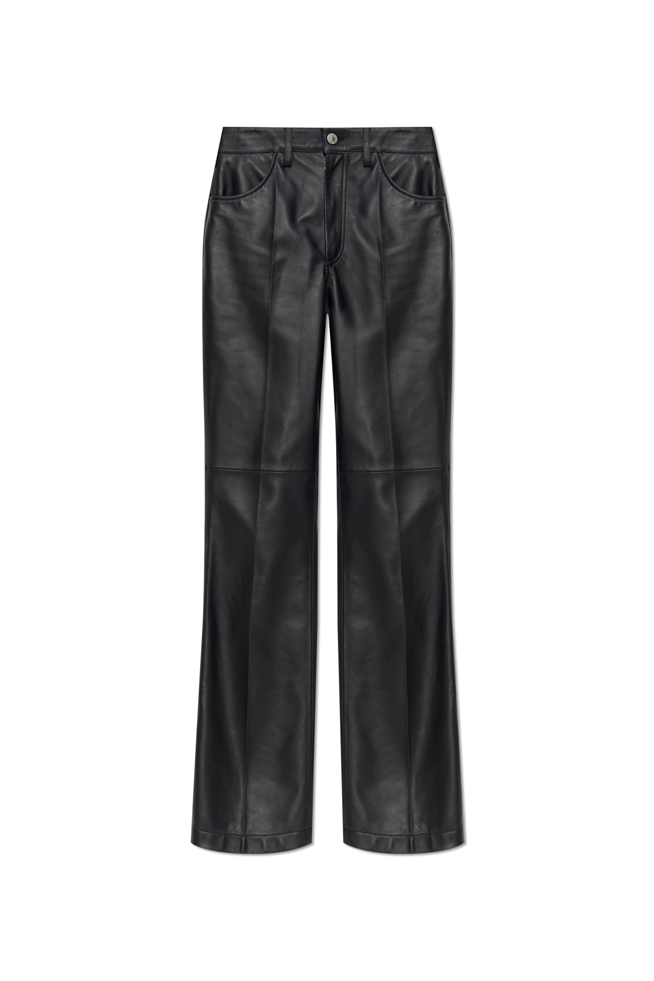 ボトムスその他 THE ATTICO FW25 LEATHER PANT (WCP00273LBT128AA 100) The Attico Slashed Metallic Leather Pants | Saks Fifth Avenue